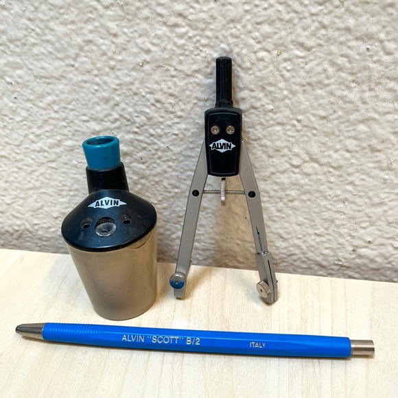 Alvin Drafting Tools. Compass & drawing drafting pen. 3 Tools. EUC - Picture 1 of 6